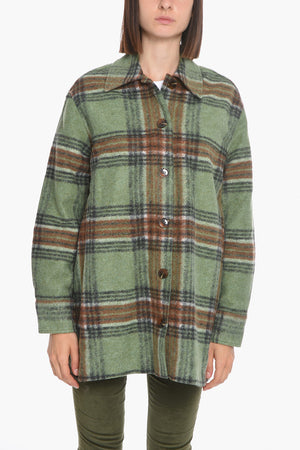 Overshirt in Pile ROSALIE con Motivo Tartan