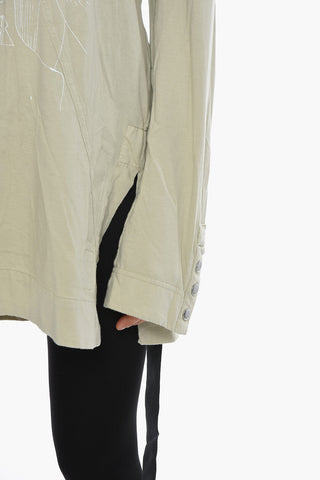 DRKSHDW T-shirt a Maniche Lunghe in Cotone con Ricamo