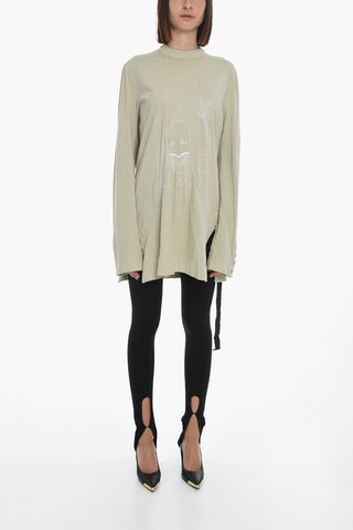 DRKSHDW T-shirt a Maniche Lunghe in Cotone con Ricamo