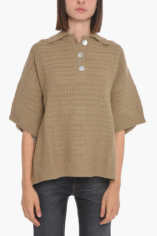 Short-sleeved JORGIA Polo Neck Sweater