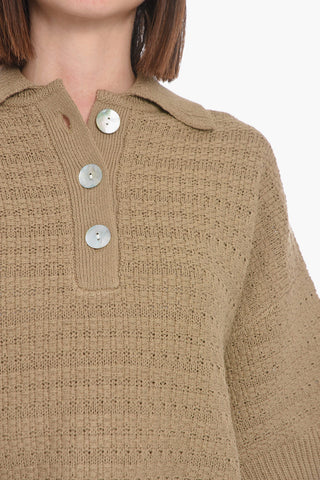 Short-sleeved JORGIA Polo Neck Sweater