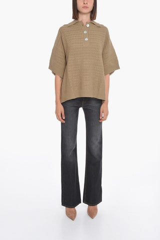 Short-sleeved JORGIA Polo Neck Sweater