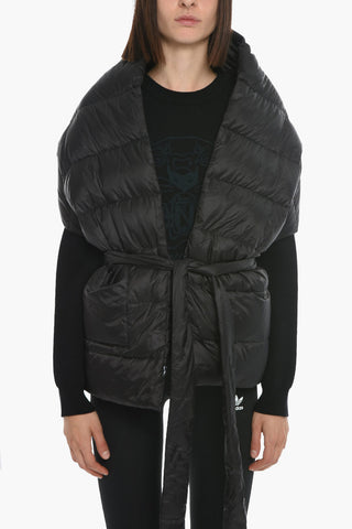Nylon Shrug with Genuine Feather Padding
