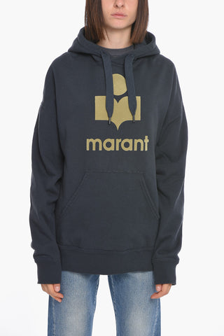 Fleeced-cotton MILEY Hoodie with Flocked Logo