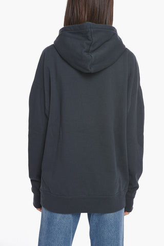 Fleeced-cotton MILEY Hoodie with Flocked Logo