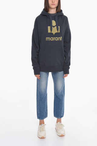Fleeced-cotton MILEY Hoodie with Flocked Logo