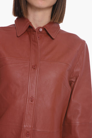 Leather ALIANA Slim Fit Shirt Dress