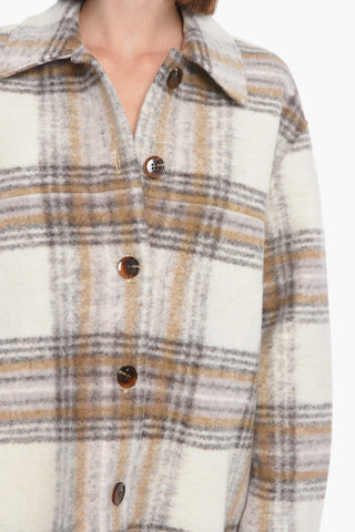 Tartan Patterned ROSALIE Pile Oveshirt