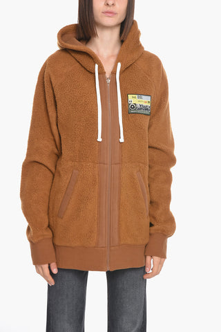 S-RUMMES Fleece Hoodie Sweatshirt with Logo Patch