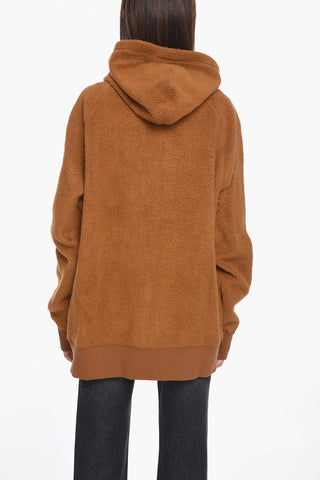 S-RUMMES Fleece Hoodie Sweatshirt with Logo Patch