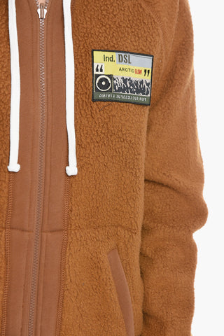 S-RUMMES Fleece Hoodie Sweatshirt with Logo Patch