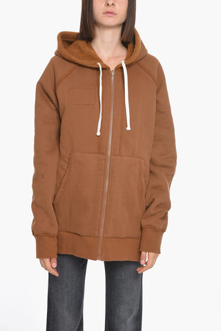 S-RUMMES Fleece Hoodie Sweatshirt with Logo Patch