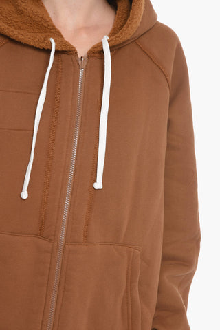 S-RUMMES Fleece Hoodie Sweatshirt with Logo Patch