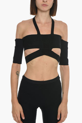 Off-shoulder Crop Top with Cut Out Detailing