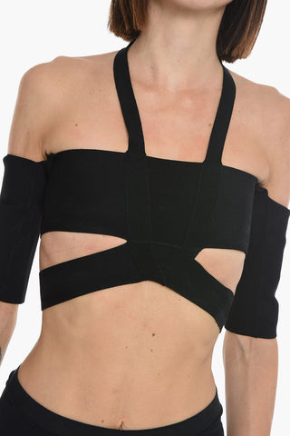 Off-shoulder Crop Top with Cut Out Detailing