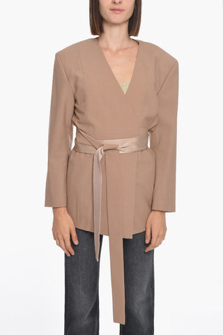 Blazer a Kimono in Misto Lana Vergine