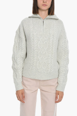 Cable Knit Wool CANADA Half Zip Sweater