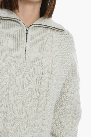 Cable Knit Wool CANADA Half Zip Sweater