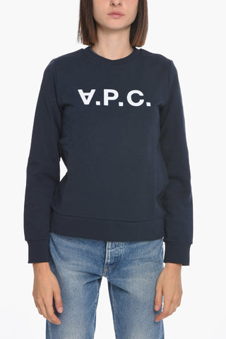 Felpa Girocollo VIVA In Cotone con Logo in Velour