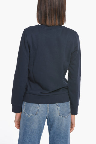 Felpa Girocollo VIVA In Cotone con Logo in Velour