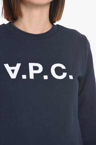 Felpa Girocollo VIVA In Cotone con Logo in Velour