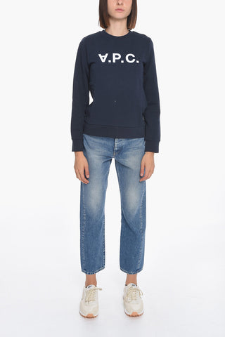 Felpa Girocollo VIVA In Cotone con Logo in Velour
