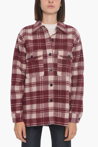 ETOILE Plaid Check Wool Blend FAXON Shirt
