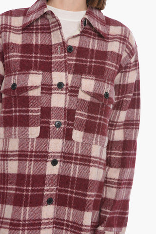 ETOILE Plaid Check Wool Blend FAXON Shirt