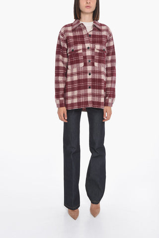 ETOILE Plaid Check Wool Blend FAXON Shirt