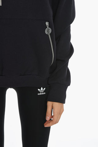 Fleeced Cotton UNISEX Hoodie with Contrasting Print