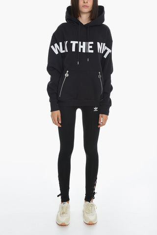 Fleeced Cotton UNISEX Hoodie with Contrasting Print