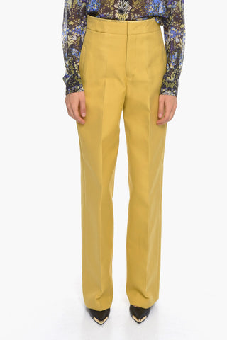 Front-pleated Trousers with Buckle Detail