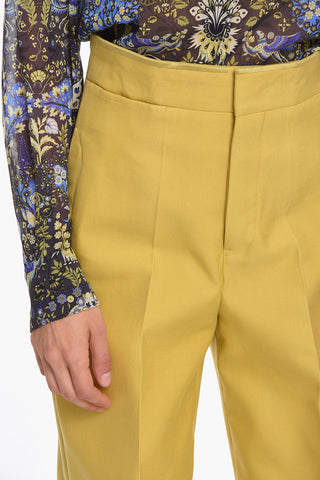 Front-pleated Trousers with Buckle Detail