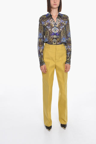 Front-pleated Trousers with Buckle Detail