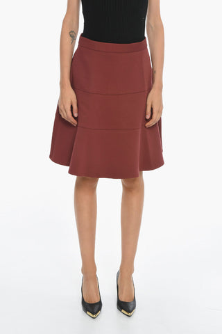 SEE BY Minigonna Svasata in Gabardine di Misto Lana