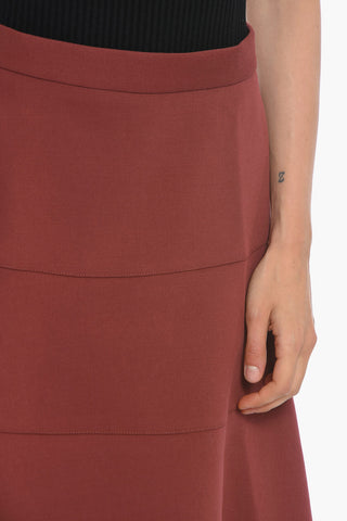 SEE BY Minigonna Svasata in Gabardine di Misto Lana