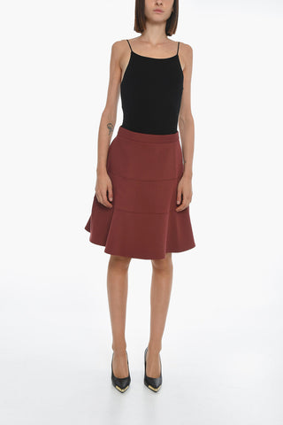SEE BY Minigonna Svasata in Gabardine di Misto Lana