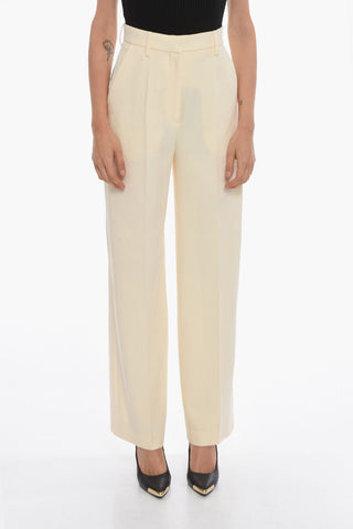 Bouclé-textured LANAI Tailored Pants with High Waist