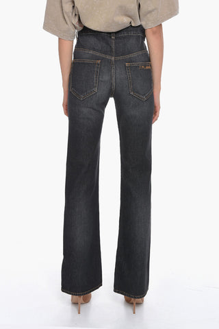 ETOILE Stone-washed BELVIRA Flared Denims with Mid Waist