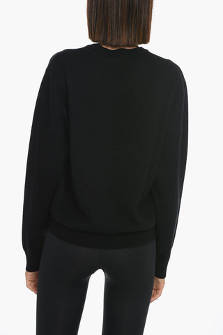 Wool-blend TIGER Jumper with Ton-sur-ton Logo
