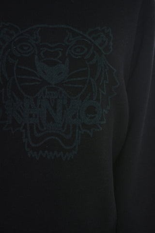Wool-blend TIGER Jumper with Ton-sur-ton Logo