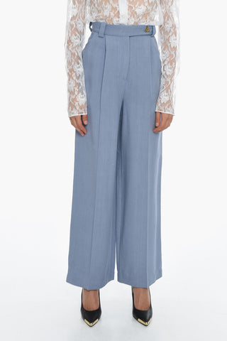 Pantaloni Wide Leg MANUELA in Misto Seta a Una Pince