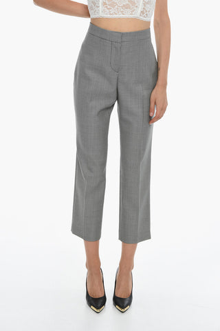 Houndstooth Wool Tailored Pants