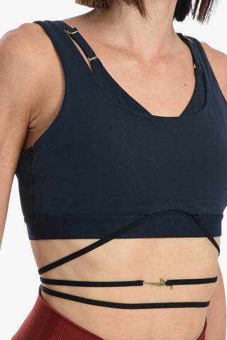 JACQUEMUS Dri-Fit Sport Bra with Lace-Up Detail