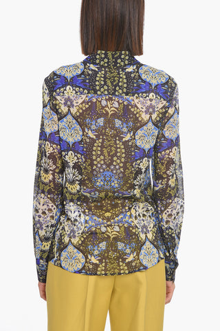Silk-voile Shirt in Floral Print