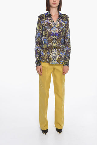 Silk-voile Shirt in Floral Print