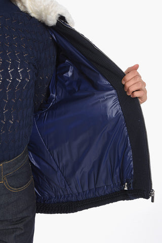 Virgin-wool Crochet Padded Jacket