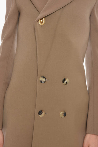 Cappotto Doppiopetto in Lana Stretch