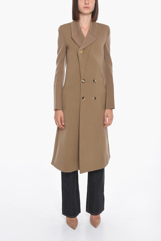 Cappotto Doppiopetto in Lana Stretch