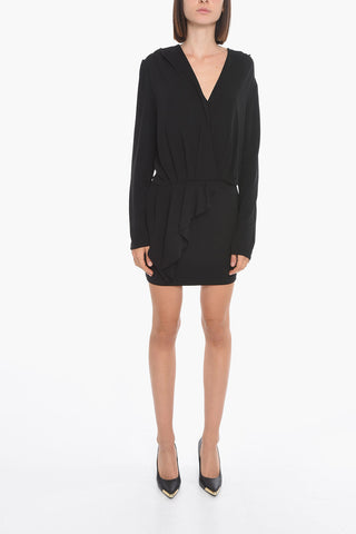 Draped PANQUA V-neck Mini Dress